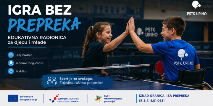 Javni poziv za sudjelovanje u edukativnoj radionici „Igra bez prepreka“