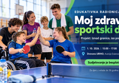 Javni poziv za sudjelovanje u edukativnoj radionici „Moj zdravi sportski dan“